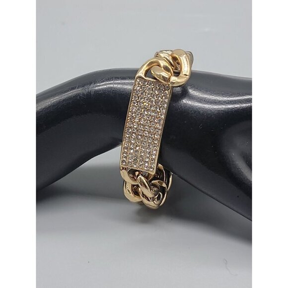 RJ Graziano Pave Bracelet 8" Swarovski Crystal Cuban Link Bling 14.3mm Wide - Picture 4 of 15